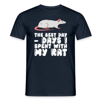 Jours avec mon rat - T-shirt homme - marine - Devant - AI Model Male 178 light (178cm)