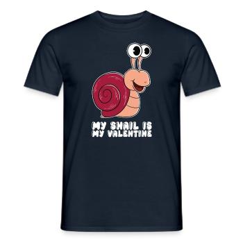 Meine Schnecke Ist Meine Valentine - Männer T-Shirt - Navy - Vorne - AI Model Male 178 light (178cm)