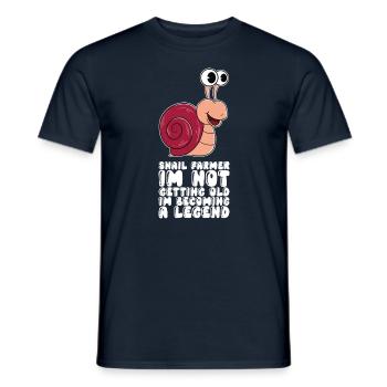 Snail farmer I'm not getting old - Men's T-Shirt - navy - Front - AI Model Male 178 light (178cm)