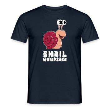Snail Whisperer - Men's T-Shirt - navy - Front - AI Model Male 178 light (178cm)