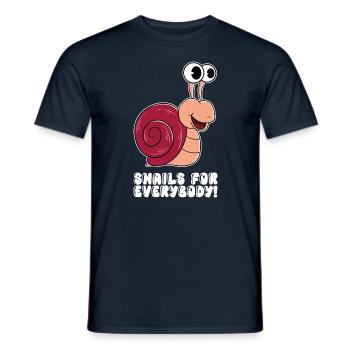 Snails for everyone - Men's T-Shirt - navy - Front - AI Model Male 178 light (178cm)