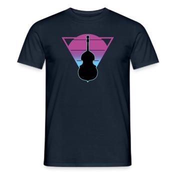 Contrebasse - T-shirt homme - marine - Devant - AI Model Male 178 light (178cm)