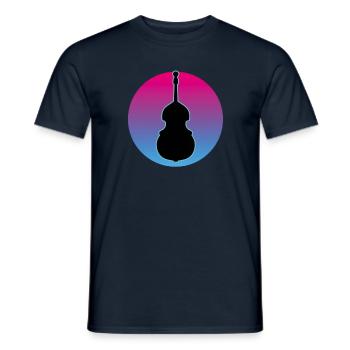 Contrebasse - T-shirt homme - marine - Devant - AI Model Male 178 light (178cm)