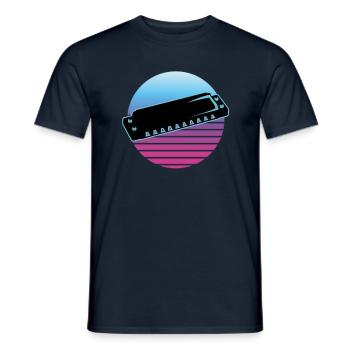 Harmonica - Men's T-Shirt - navy - Front - AI Model Male 178 light (178cm)