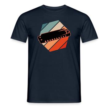 Harmonica - Men's T-Shirt - navy - Front - AI Model Male 178 light (178cm)