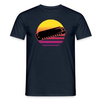 Harmonica - Men's T-Shirt - navy - Front - AI Model Male 178 light (178cm)