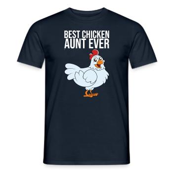 Best Chicken Aunt Ever - Männer T-Shirt - Navy - Vorne - AI Model Male 178 light (178cm)