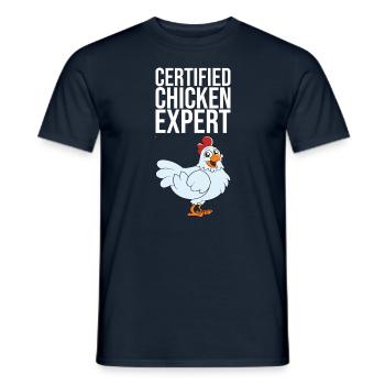 Certified Chicken Expert - Men's T-Shirt - navy - Front - AI Model Male 178 light (178cm)