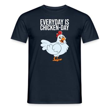 Everyday Is Chickenday - Men's T-Shirt - navy - Front - AI Model Male 178 light (178cm)
