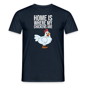 La maison est l’endroit où sont mes poules - T-shirt homme - marine - Devant - AI Model Male 178 light (178cm)