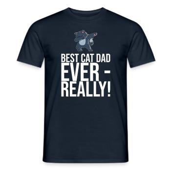 Dabbing Cat Funny Cat - T-shirt homme - marine - Devant - AI Model Male 178 light (178cm)