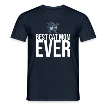 Dabbing Cat Funny Cat - Men's T-Shirt - navy - Front - AI Model Male 178 light (178cm)