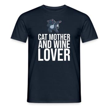 Dabbing Cat Funny Cat - T-shirt homme - marine - Devant - AI Model Male 178 light (178cm)