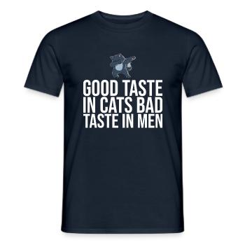 Dabbing Cat Funny Cat - Men's T-Shirt - navy - Front - AI Model Male 178 light (178cm)