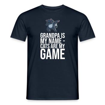 Dabbing Cat Funny Cat - Men's T-Shirt - navy - Front - AI Model Male 178 light (178cm)
