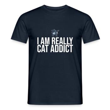 Dabbing Cat Funny Cat - T-shirt homme - marine - Devant - AI Model Male 178 light (178cm)