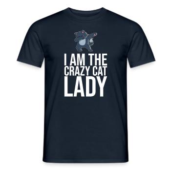 Dabbing Cat Funny Cat - Men's T-Shirt - navy - Front - AI Model Male 178 light (178cm)