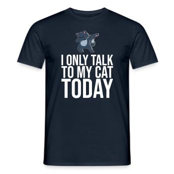 Dabbing Cat Funny Cat - Men's T-Shirt - navy - Front - AI Model Male 178 light (178cm)