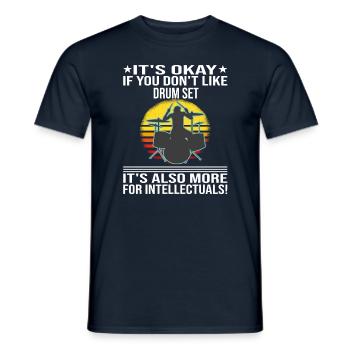 Ce n’est pas grave si vous n’aimez pas le batteur de batterie - T-shirt homme - marine - Devant - AI Model Male 178 light (178cm)