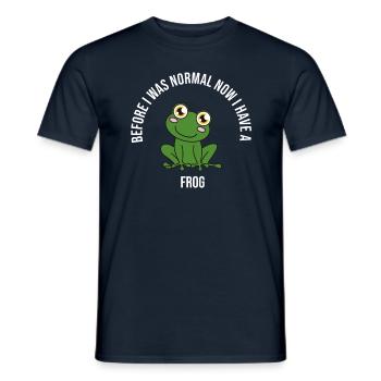 Grenouille avant j’étais normal maintenant j’ai une grenouille - T-shirt homme - marine - Devant - AI Model Male 178 light (178cm)