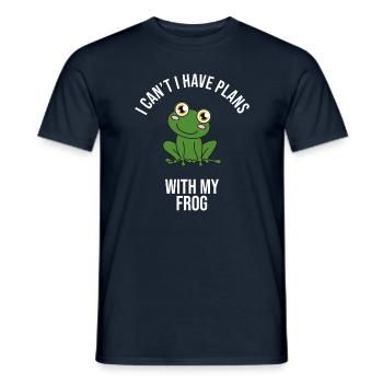 Grenouille Je ne peux pas J’ai des plans avec ma grenouille - T-shirt homme - marine - Devant - AI Model Male 178 light (178cm)