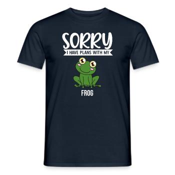 Frog Sorry I Have Plans With My Frog - Men's T-Shirt - navy - Front - AI Model Male 178 light (178cm)
