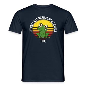Grenouille avant j’étais normal maintenant j’ai une grenouille - T-shirt homme - marine - Devant - AI Model Male 178 light (178cm)