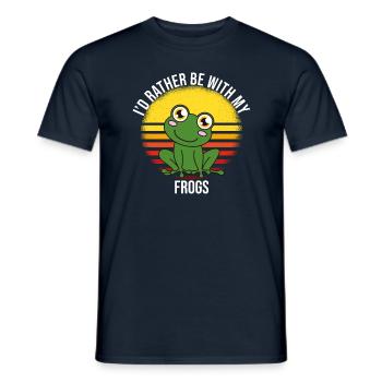 Frog I'd Rather Be With My Frogs - Men's T-Shirt - navy - Front - AI Model Male 178 light (178cm)