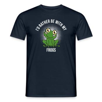Grenouille Je préfère être avec mes grenouilles - T-shirt homme - marine - Devant - AI Model Male 178 light (178cm)