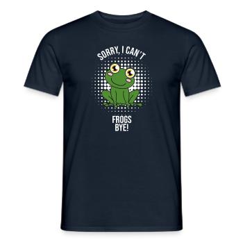 Frog Sorry I Can't Frogs Bye - Men's T-Shirt - navy - Front - AI Model Male 178 light (178cm)