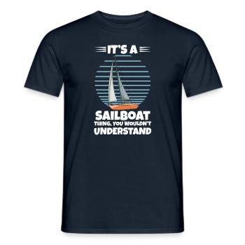 C’est une chose de voilier que vous ne comprendriez pas - T-shirt homme - marine - Devant - AI Model Male 178 light (178cm)