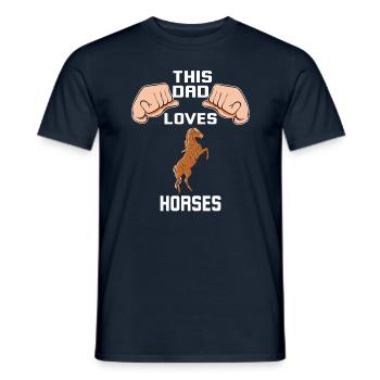 Ce papa aime les chevaux - T-shirt homme - marine - Devant - AI Model Male 178 light (178cm)