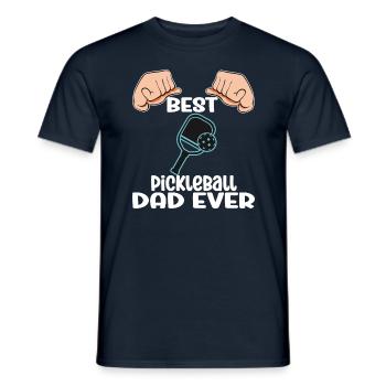 Meilleur père de pickleball de tous les temps - T-shirt homme - marine - Devant - AI Model Male 178 light (178cm)