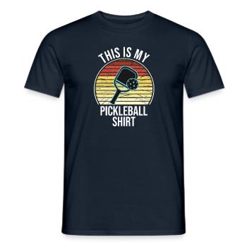 This Is My Pickleball Shirt - Men's T-Shirt - navy - Front - AI Model Male 178 light (178cm)