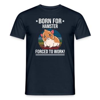 Je préfère être avec mon hamster - T-shirt homme - marine - Devant - AI Model Male 178 light (178cm)