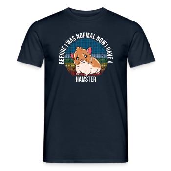 Je préfère être avec mon hamster - T-shirt homme - marine - Devant - AI Model Male 178 light (178cm)