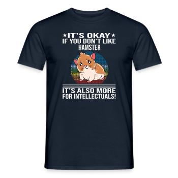 Je préfère être avec mon hamster - T-shirt homme - marine - Devant - AI Model Male 178 light (178cm)