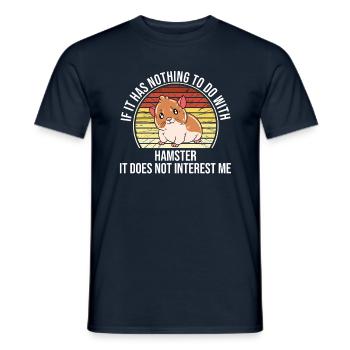 Je préfère être avec mon hamster - T-shirt homme - marine - Devant - AI Model Male 178 light (178cm)