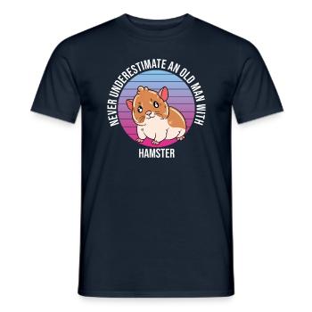 Je préfère être avec mon hamster - T-shirt homme - marine - Devant - AI Model Male 178 light (178cm)