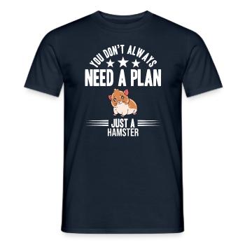 Je préfère être avec mon hamster - T-shirt homme - marine - Devant - AI Model Male 178 light (178cm)