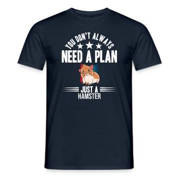 Je préfère être avec mon hamster - T-shirt homme - marine - Devant - AI Model Male 178 light (178cm)