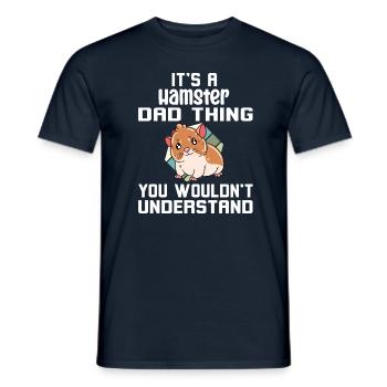 Je préfère être avec mon hamster - T-shirt homme - marine - Devant - AI Model Male 178 light (178cm)