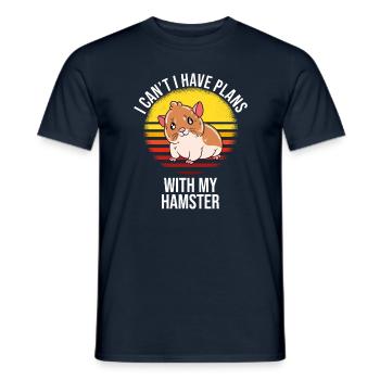 Je préfère être avec mon hamster - T-shirt homme - marine - Devant - AI Model Male 178 light (178cm)