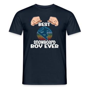 Snowboard Meilleur garçon de snowboard de tous les temps - T-shirt homme - marine - Devant - AI Model Male 178 light (178cm)