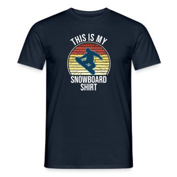 Snowboarding This Is My Snowboard Shirt - Men's T-Shirt - navy - Front - AI Model Male 178 light (178cm)