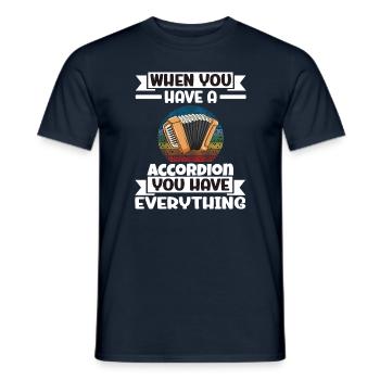 Quand vous avez un accordéon, vous avez tout - T-shirt homme - marine - Devant - AI Model Male 178 light (178cm)