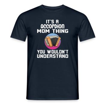 C’est un truc de maman accordéon que vous ne comprendriez pas - T-shirt homme - marine - Devant - AI Model Male 178 light (178cm)