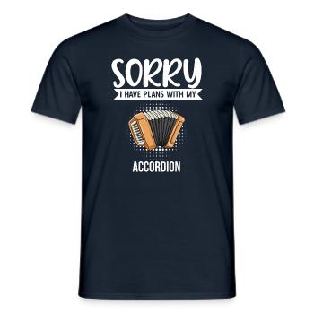Désolé, j’ai des projets avec mon accordéon - T-shirt homme - marine - Devant - AI Model Male 178 light (178cm)