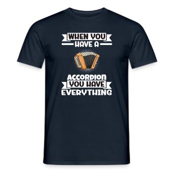 Quand vous avez un accordéon, vous avez tout - T-shirt homme - marine - Devant - AI Model Male 178 light (178cm)