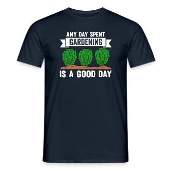 Toute journée passée à jardiner est une bonne journée - T-shirt homme - marine - Devant - AI Model Male 178 light (178cm)